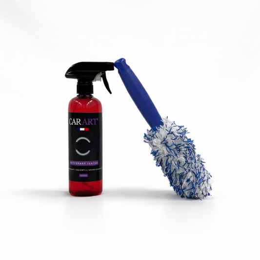 Notre nettoyant jantes surpuissant dépassera vos attentes en tous point. Rapide et efficace , pulvérisez sur vos jantes, laissez agir quelques minutes et bien rincer à l'eau clair. Résultat 100% garantie . Parfait pour un usage quotidien et occasionnel.
Nous vous offrons une brosse à jantes micro-fibre.